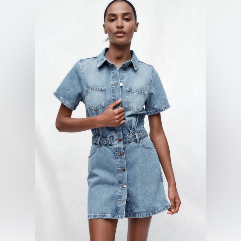 Zara Blue Denim Mini Dress